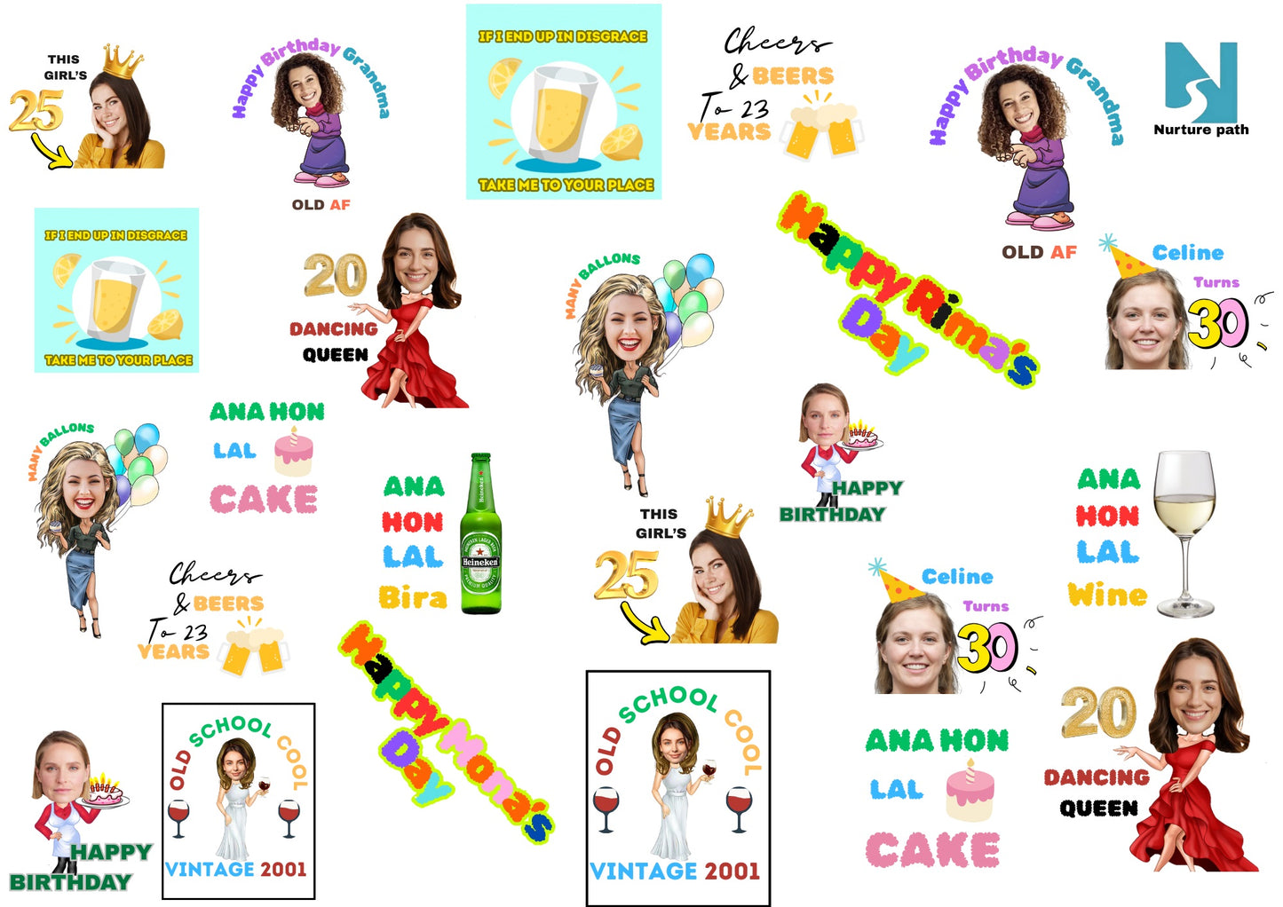 Adult Customizable Birthday Tattoos