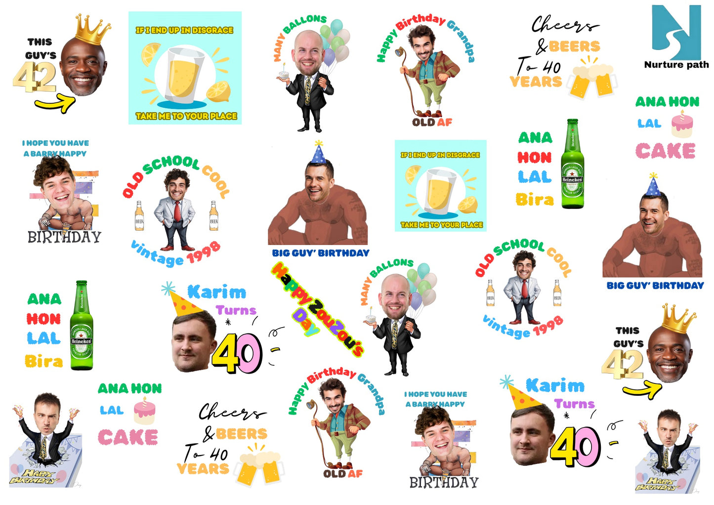 Adult Customizable Birthday Tattoos